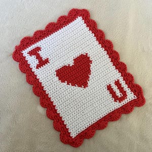 Playing Card Crochet Tapestry Pattern: I Love You Gift (PDF Digital Download)
