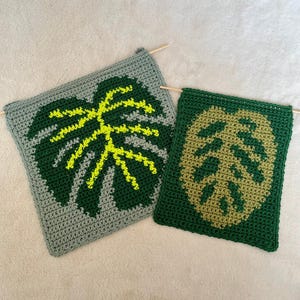 Crochet Monstera Leaf Tapestry Pattern BUNDLE (PDF Digital Download)