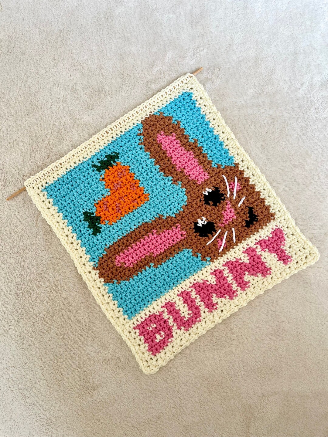 Bunny Rabbit Crochet Tapestry Pattern: Beginner-friendly PDF (digital ...