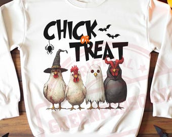 Chick Or Treat png, Halloween kip png, Halloween griezelige haan png, Happy Halloween png, spookachtig seizoen, digitale download