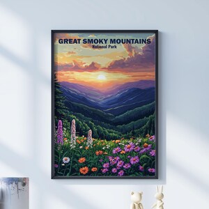Great Smoky Mountains National Park poster PNG/JPG-bestand, digitale download, US National Park wordt afgedrukt, digitale bestanden nationale parken
