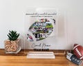 Customized Football Photo Collage Acrylic Plaque Gift For Coach, Gift From Football Team, Football Coach Thank You Gift, High School Sport