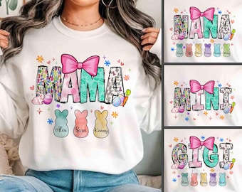 Personalized Easter Mama Png, Custom Mama Easter Bundle Png, Coquette Bow Easter Png, Sublimation Designs, Digital Download