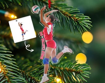 Personalized Volleyball Ornament, Custom Photo Volleyball Christmas Ornament, Volleyball  Senior Night Gifts, Christmas Volleyball Ornament