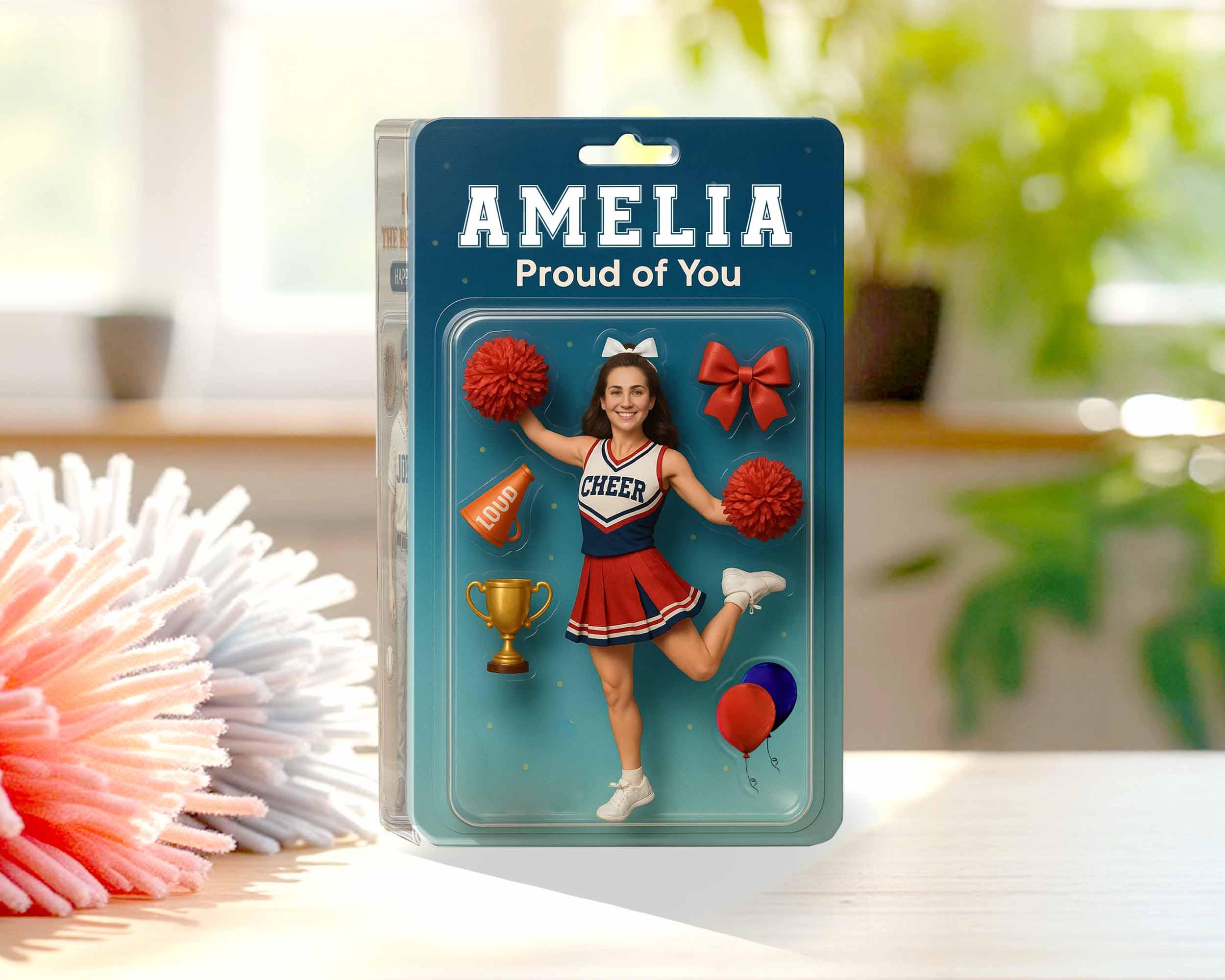 Personalized Photo Cheer Acrylic Block, Cheerleader Figure Acrylic ...
