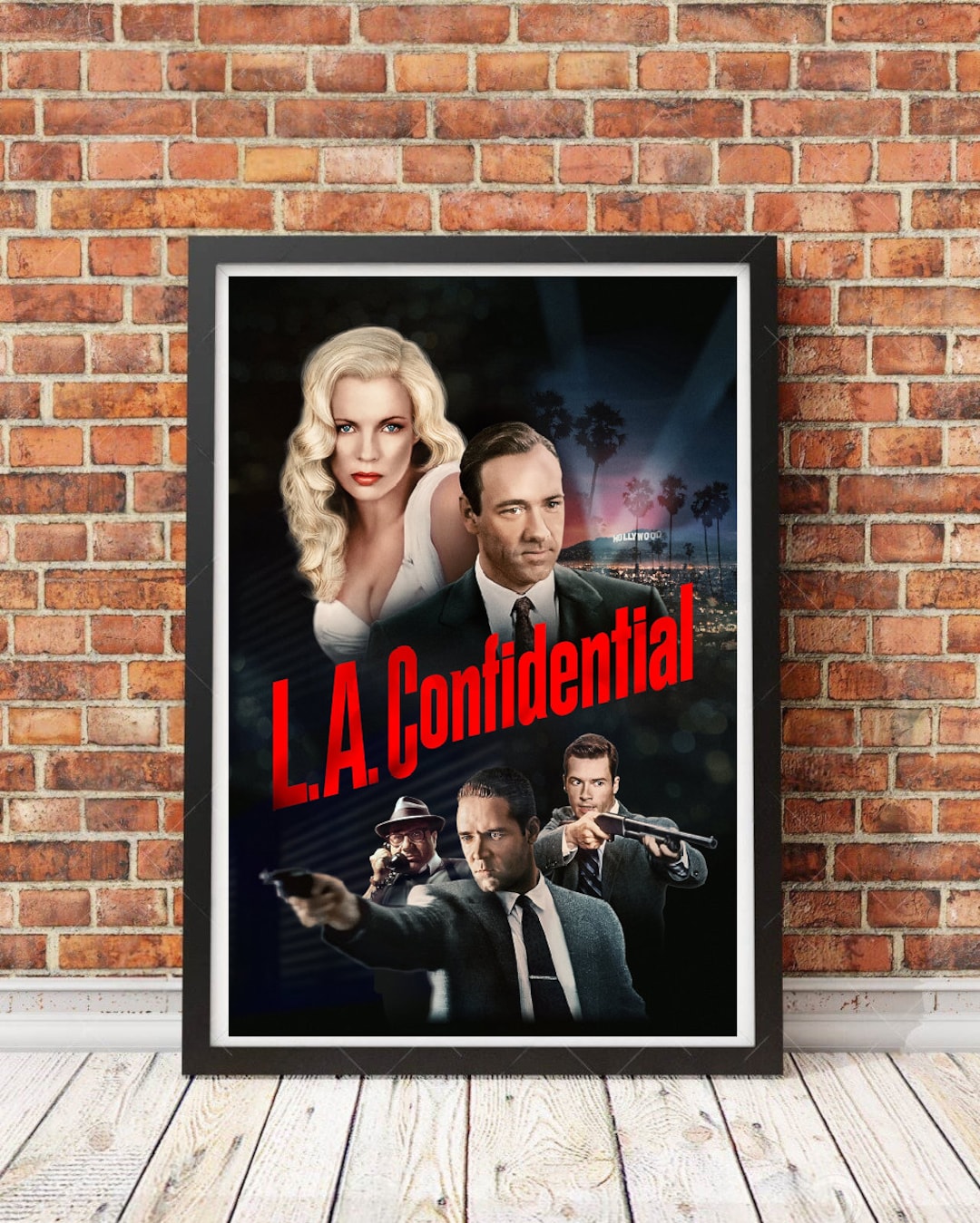 L.A. Confidential (1997) Movie Poster Print, Canvas Wall Art, Room