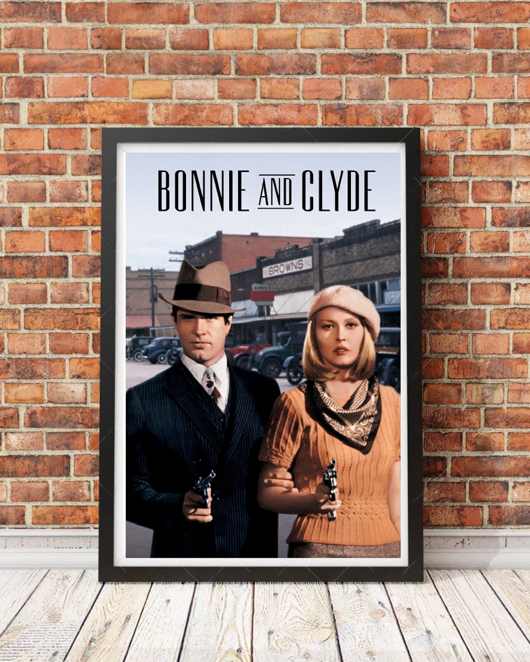 Bonnie and Clyde 1967 Movie Poster Print, Canvas Wall Art,