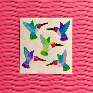 Sandylion Vintage Stickers Pearly Hummingbird Cute