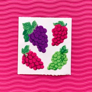 Sandylion Vintage Stickers Fuzzy Grape Cute