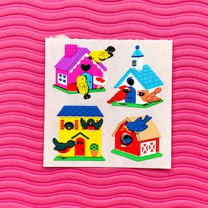 Sandylion Vintage Stickers Kromekote Birdhouse Cute
