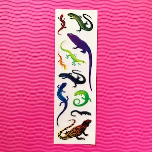Sandylion Vintage Stickers Mylar Foil Lizard Cute