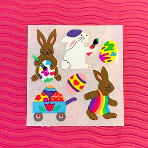 Sandylion Vintage Stickers Kromekote Easter Bunny Cute