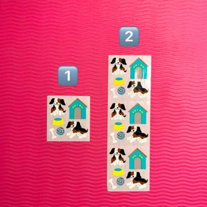 Sandylion Vintage Stickers Kromekote Dog House Cute