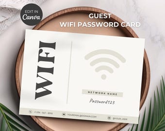 Scheda Wifi Airbnb: password ospite (modello modificabile e stampabile)