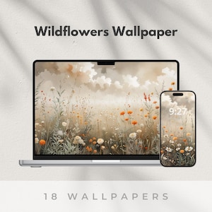 Wildblumen Hintergrundbilder - Blumen Hintergrund in Aquarellfarben (für Computer und Smartphone)