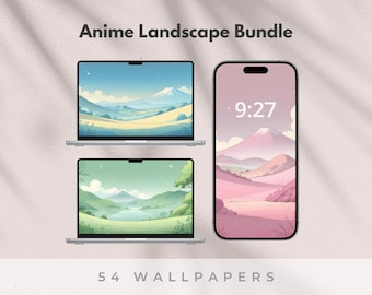 Anime Landschaft Desktop Hintergrundbilder: Studio Ghibli Inspiriert Pack (Computer und Telefon Set)