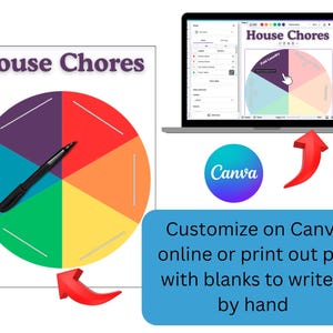 Rotating Chore Chart for Family/roommates. Customizable Canva Template ...