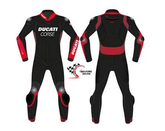 Ducati Racing Leather Suit, MotoGP Motorbike Riding Suit