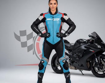Handmade Black Leather Motorcycle Racing Suit: CE Armor, Custom Fit