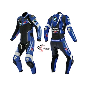 BMW Motorrad Motorbike Suit black leather suit motorcycle leather suit bmw custom handmade gift for bikers