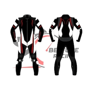Combinaison moto de course sur mesure, une ou deux pièces, ajoutez vos propres logos, approuvée CE, y compris les protections en PU