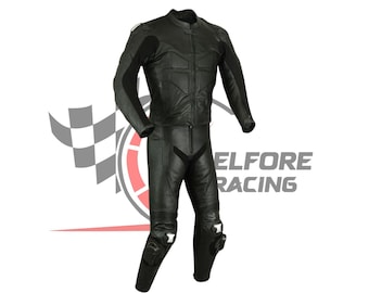 Motorbike Racing Leather Suit: Cowhide Biker Gear with CE Protection