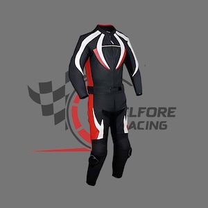 Combinaison cycliste en cuir noire sur mesure Disponible en tailles homme et femme Cadeau pour motards