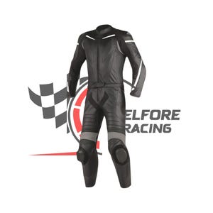 Custom Design Motorbike Racing Bike Suit Black Leather Racing Suit Protective Motorcycle Racing Leather Suit