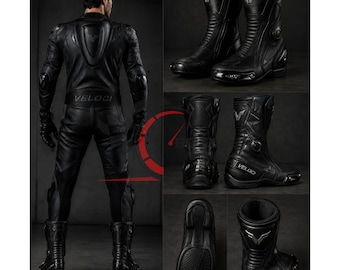 Futuristic MotoGP Racing Suit | Custom Leather Motorcycle Gear Set