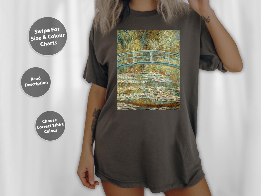 Monet's the Water-lily Pond Modern Art Painting T-shirt, Sweatshirt ...