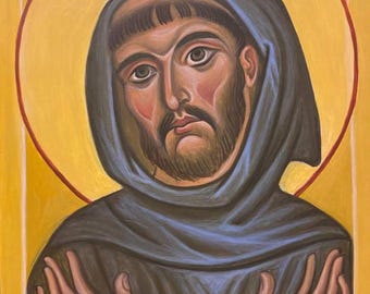 Icon of Francis of Assisi | handmade Icon | painted by hand | NOT a print