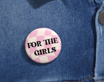 Pin de orgullo retro - Para las niñas - Pin de botón de orgullo - Pin de botón lésbico - Pin queer - Pin LGBTQ