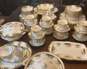 Royal Albert Royal Ascot Items, RARE, Sold Separately, 5 Pc Place Settings, Serving Dishes, All Near Mint!