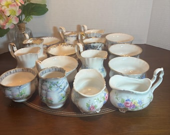 Royal Albert Cream and Sugar Set: Fine Bone China - Various Patterns