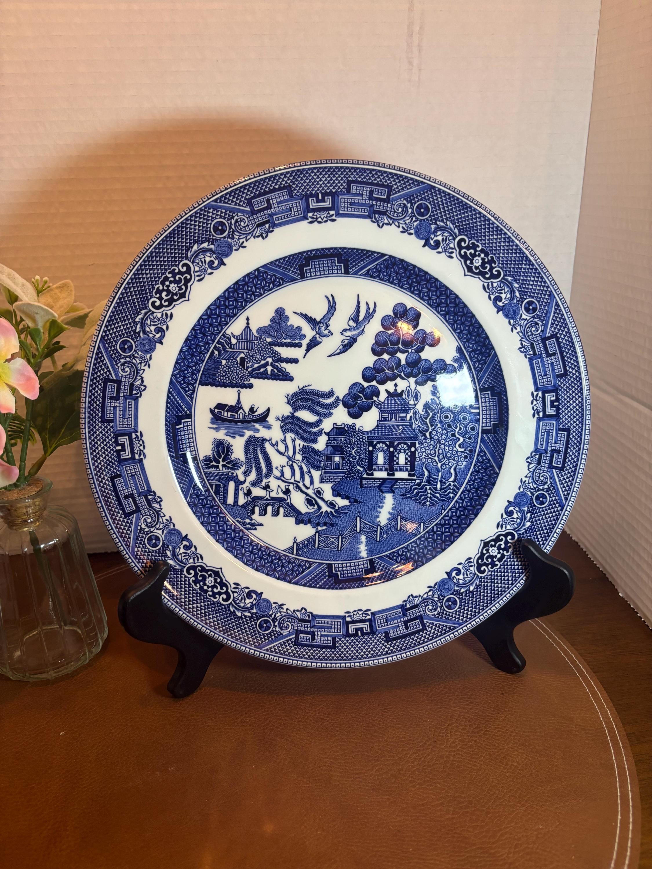 8 blue willow plates - Etsy 日本