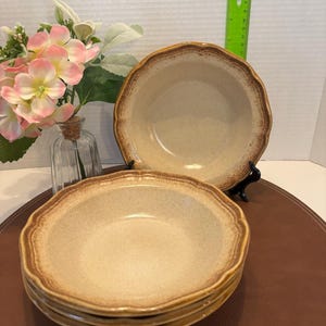 Vintage Mikasa Whole Wheat Soup Bowls - Set of 4 - E8000 MINT