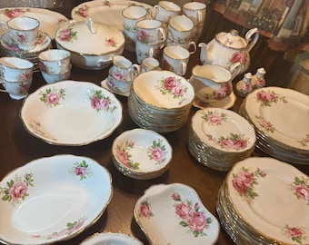 Royal Albert American Beauty Items Sold Separately, Plates, Bowls, Cups, Cream, Sugar, Very Good Condition!