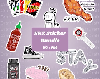 Stray Kids Sticker Bundle: KPOP Fan Art SVG PNG Files (Digital Download)