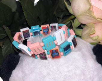 Fakemink X Bazo 1199.fm Pastel Beaded Bracelet Streetwear Y2k