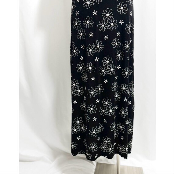 black lace asymmetrical dress Black and White printed plus size dress main image 0
