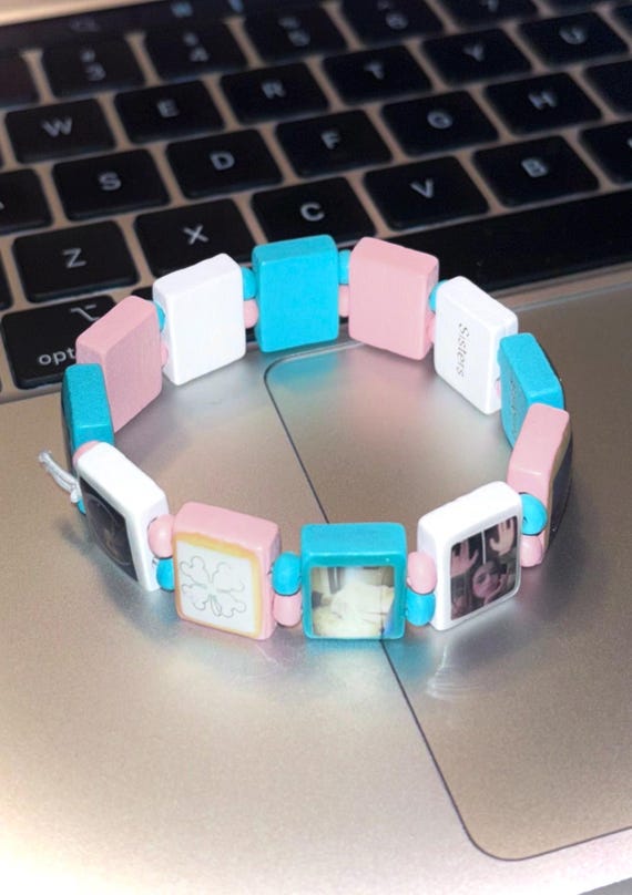 Fakemink X Bazo 1199.fm Pastel Beaded Bracelet Streetwear Y2k