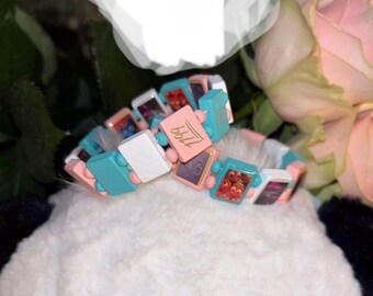 Fakemink X Bazo 1199.fm Pastel Beaded Bracelet Streetwear Y2k