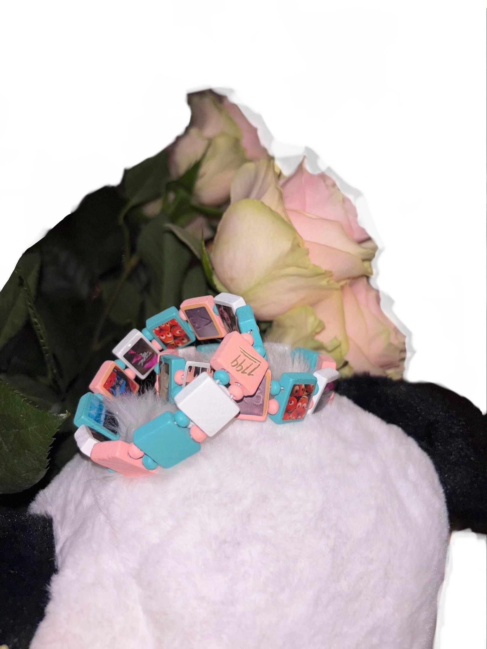 Fakemink X Bazo 1199.fm Pastel Beaded Bracelet Streetwear Y2k