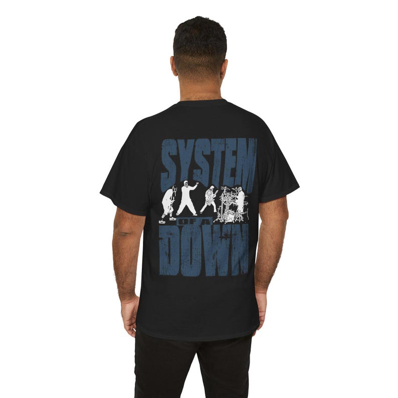 T-shirt Manches Longues System Of A Down - Face Boxes - Officiel Rock Off, Coupe Unisexe, Noir