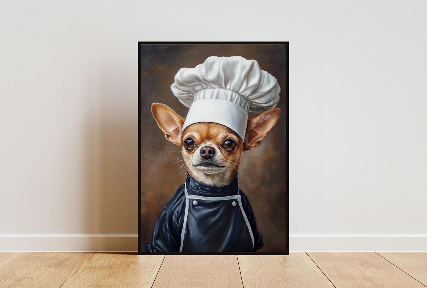 C*a様 Chihuahuaページ Chihuahua in Chefs Hat Poster, Pet Poster, Chihuahua in Apron