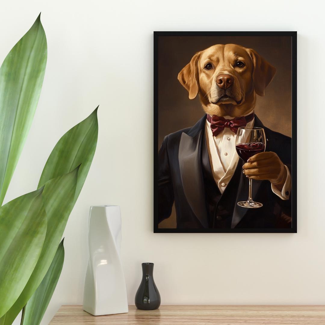 Labrador Retriever in Tuxedo Poster, Dog Poster, Labrador Retriever in ...