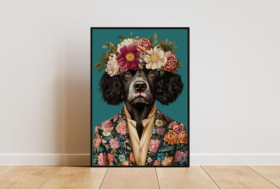 Portuguese Water Dog In Suit Poster Portuguese Water Dog Portrait Oil portuguese-water-dog-in-suit-poster-portuguese-water-dog-portrait-oil