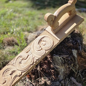 Vintage Norwegian Mangle Board | Hand Carved Rosemaling Folk Art | Rustic Wall Decor | Scandinavian Woodcraft | Collectible Heirloom
