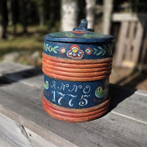 Antique Norwegian Ale Tankard | Rosemaling Decorated with “Anno 1775” | Restored Folk Art with Heart Motif | Scandinavian Collectible