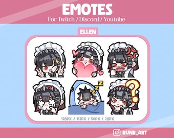 Emotes de Ellen de Zenless Zone Zero / Twitch, Discord, YouTube (Descarga digital)